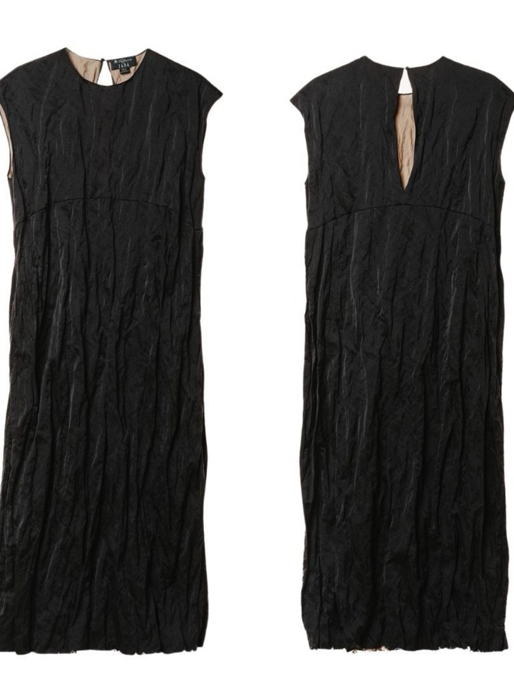 Zara Willy Chavarria for Zara Black Midi Dress Size XS